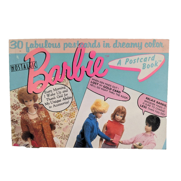 Vintage 1959 Barbie Fashion Calendar 1989 & 1990 Nostalgic Barbie Postcard Book - Picture 11 of 16
